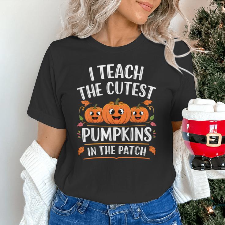 Teacher Halloween I Teach The Cutest Pumpkins In The Patch Unisex T-Shirt, gift for family, gift for coworker