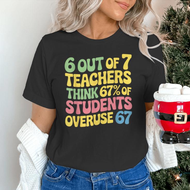 Teacher Overuse 67 Teacher Unisex T-Shirt, gift for family, gift for coworker Teacher Overuse 67 Teacher Unisex T-Shirt, gift for family, gift for coworker