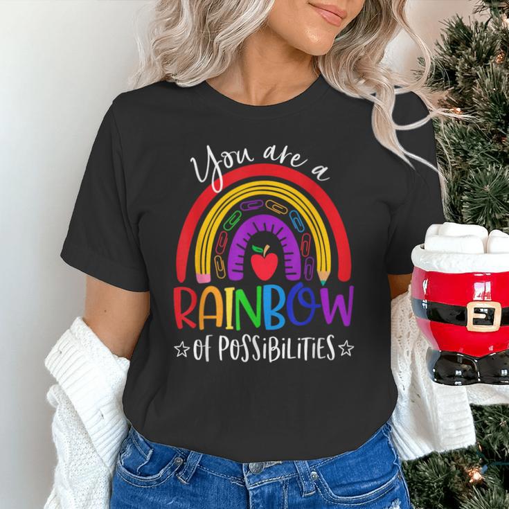 Teacher You Are a Rainbow Of Possibilities Funny Unisex T-Shirt, gift for family, gift for coworker Teacher You Are a Rainbow Of Possibilities Funny Unisex T-Shirt, gift for family, gift for coworker