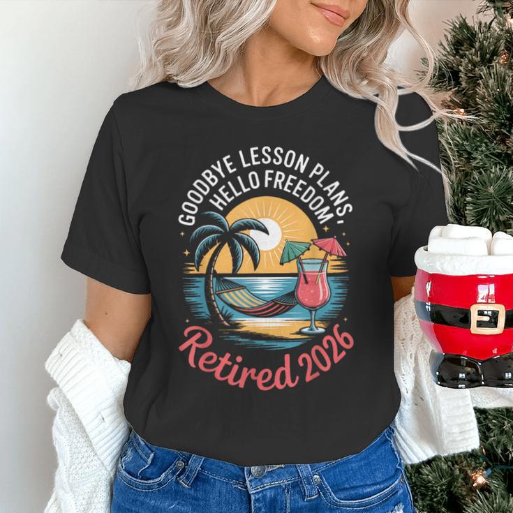 Teacher Retirement Shirts 2026 Goodbye Lesson Hello Freedom Unisex T-Shirt, gift for family, gift for coworker Teacher Retirement Shirts 2026 Goodbye Lesson Hello Freedom Unisex T-Shirt, gift for family, gift for coworker