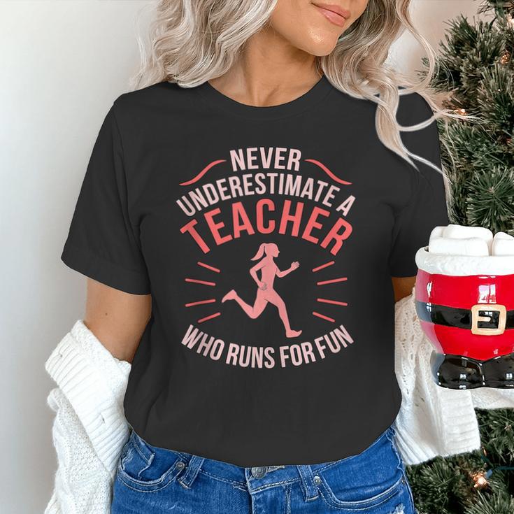 Teacher Who Runs Half Marathon Runner Running Lover Graphic Unisex T-Shirt, gift for family, gift for coworker