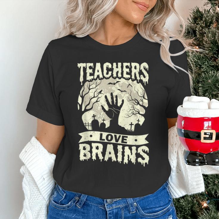Teachers Love Brains Halloween Costume Boo Trick Teach Unisex T-Shirt, gift for family, gift for coworker Teachers Love Brains Halloween Costume Boo Trick Teach Unisex T-Shirt, gift for family, gift for coworker