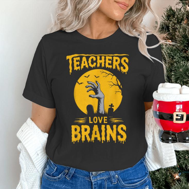 Teachers Love Brains Shirt Men Women Halloween Teacher Unisex T-Shirt, gift for family, gift for coworker Teachers Love Brains Shirt Men Women Halloween Teacher Unisex T-Shirt, gift for family, gift for coworker