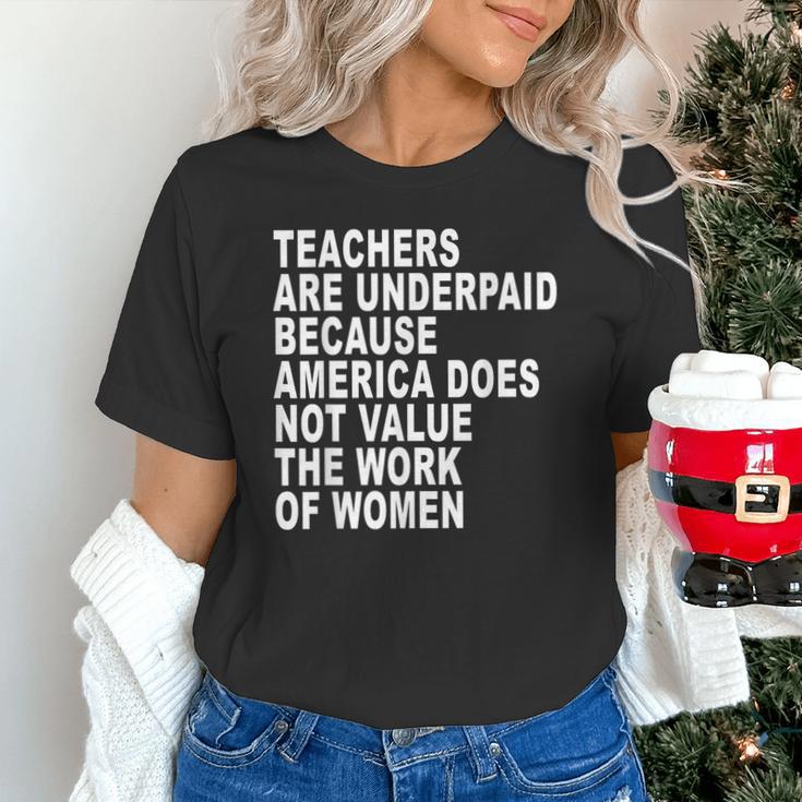 Teachers Are Underpaid Because America Does Not Value Men Women Unisex T-Shirt, gift for family, gift for coworker Teachers Are Underpaid Because America Does Not Value Men Women Unisex T-Shirt, gift for family, gift for coworker