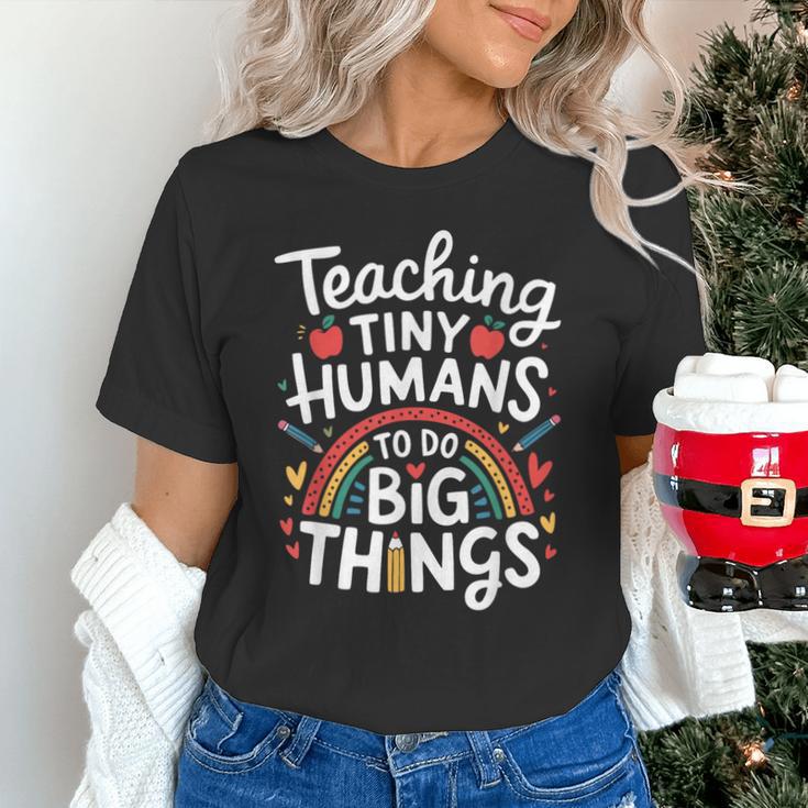 Teaching Tiny Humans Big Things I Teacher Unisex T-Shirt, gift for family, gift for coworker Teaching Tiny Humans Big Things I Teacher Unisex T-Shirt, gift for family, gift for coworker