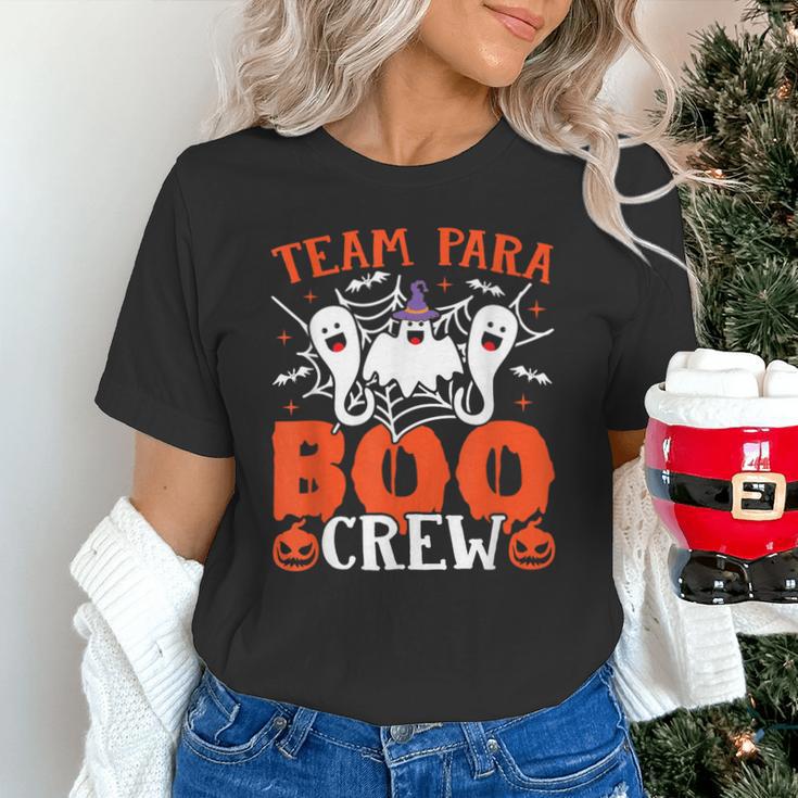 Team Para Boo Crew Halloween Ghost Paraprofessional Teacher Unisex T-Shirt, gift for family, gift for coworker