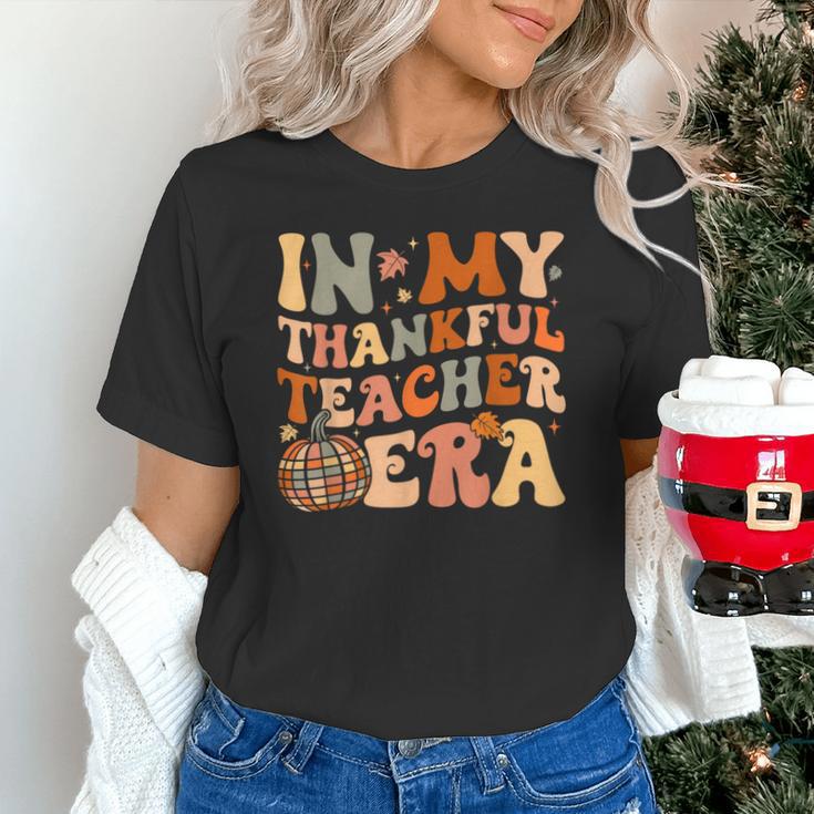 In My Thankful Teacher Era Cute Groovy Thanksgiving Teacher Unisex T-Shirt, Groovy Teacher Shirts, gift for family, gift for coworker