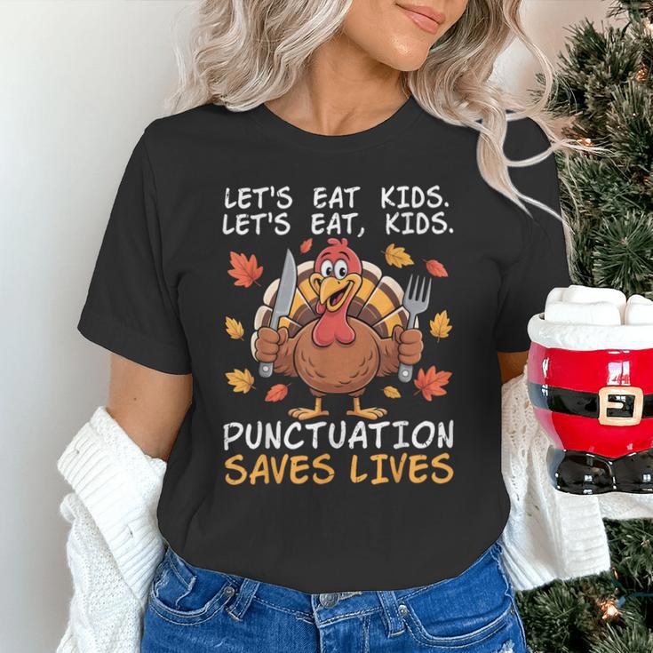 Thanksgiving Teacher Turkey Lets Eat Kids Punctuation Unisex T-Shirt, gift for family, gift for coworker Thanksgiving Teacher Turkey Lets Eat Kids Punctuation Unisex T-Shirt, gift for family, gift for coworker