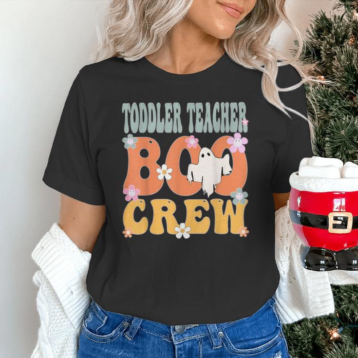 Toddler Teacher Boo Crew Ghost Groovy Halloween For Women Unisex T-Shirt, Groovy Teacher Shirts, gift for family, gift for coworker