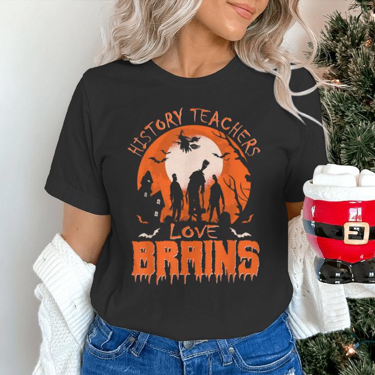 History Teachers Love Brains Halloween Teacher For Men Women Unisex T-Shirt, History Teacher Shirts, gift for family, gift for coworker