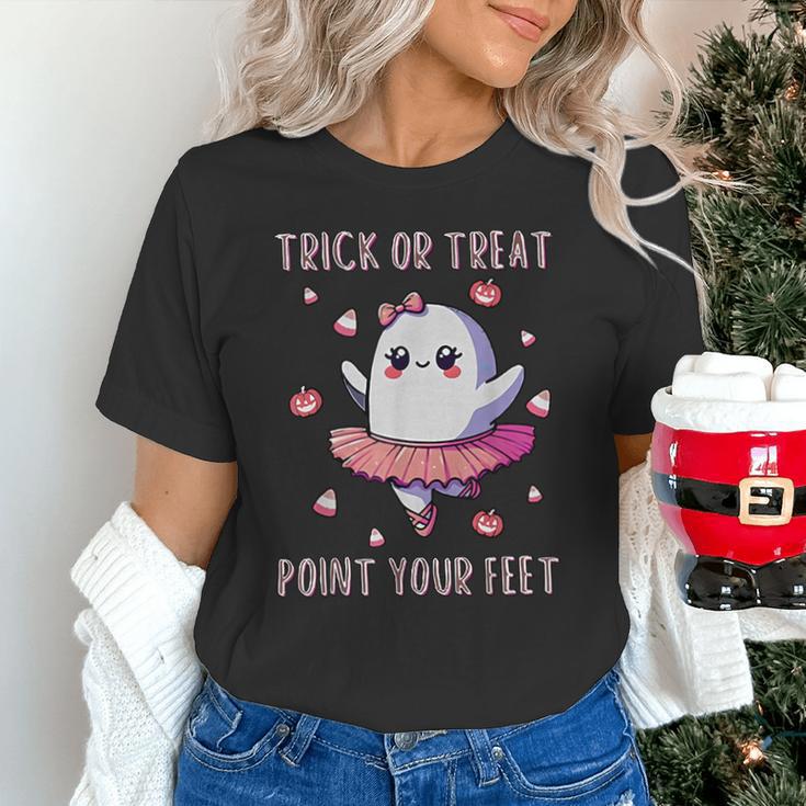 Trick Or Treat Point Your Feet Halloween Ghost Dance Teacher Unisex T-Shirt, gift for family, gift for coworker