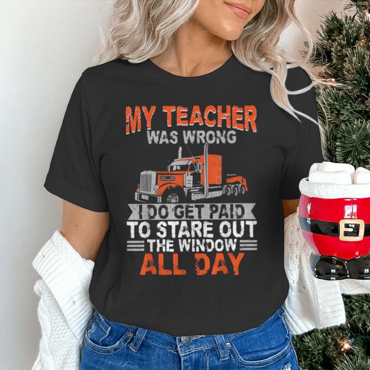 Trucker Truck Driver Vintage My Teacher Was Wrong I Do Get Unisex T-Shirt, gift for family, gift for coworker