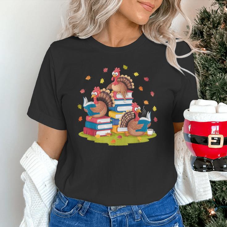 Turkey Reading Books Fall Season Thanksgiving Teacher Book Unisex T-Shirt, gift for family, gift for coworker Turkey Reading Books Fall Season Thanksgiving Teacher Book Unisex T-Shirt, gift for family, gift for coworker