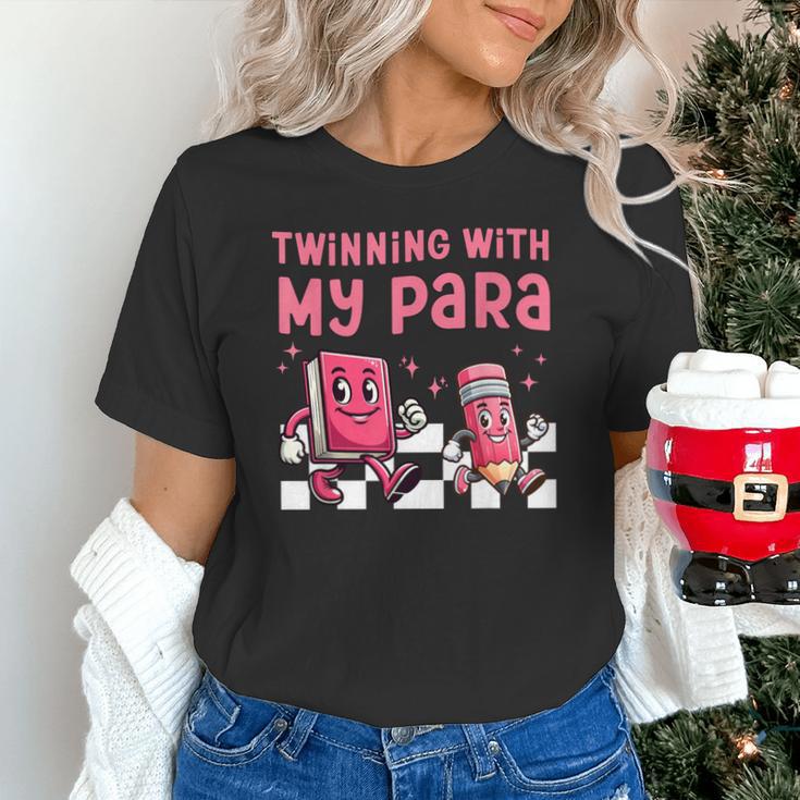 Twinning With My Para Teacher Matching Paraprofessional 70s For Men Women Unisex T-Shirt, gift for family, gift for coworker Twinning With My Para Teacher Matching Paraprofessional 70s For Men Women Unisex T-Shirt, gift for family, gift for coworker