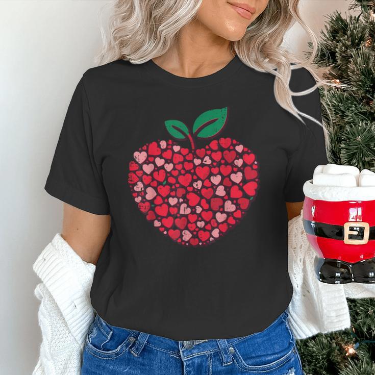 Valentines Day Teacher Hearts Apple Love Teach Women Men Unisex T-Shirt, gift for family, gift for coworker Valentines Day Teacher Hearts Apple Love Teach Women Men Unisex T-Shirt, gift for family, gift for coworker