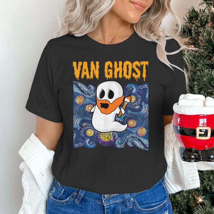 Van Ghost Art Teacher Halloween Van Gogh Starry Night Unisex T-Shirt, gift for family, gift for coworker