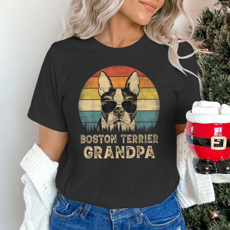 Vintage Boston Terrier Grandpa Dog Lovers Father's Day Unisex T-Shirt, gift for family, gift for coworker