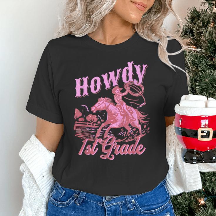 Vintage Howdy First Grade Cowgirl Teacher Western School Unisex T-Shirt, First Grade Teacher Shirts, gift for family, gift for coworker Vintage Howdy First Grade Cowgirl Teacher Western School Unisex T-Shirt, First Grade Teacher Shirts, gift for family, gift for coworker
