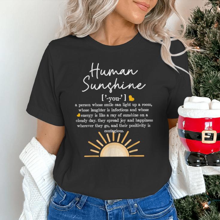 Vintage Human Sunshine Definition Teachers Mom Boss Women Unisex T-Shirt, gift for family, gift for coworker