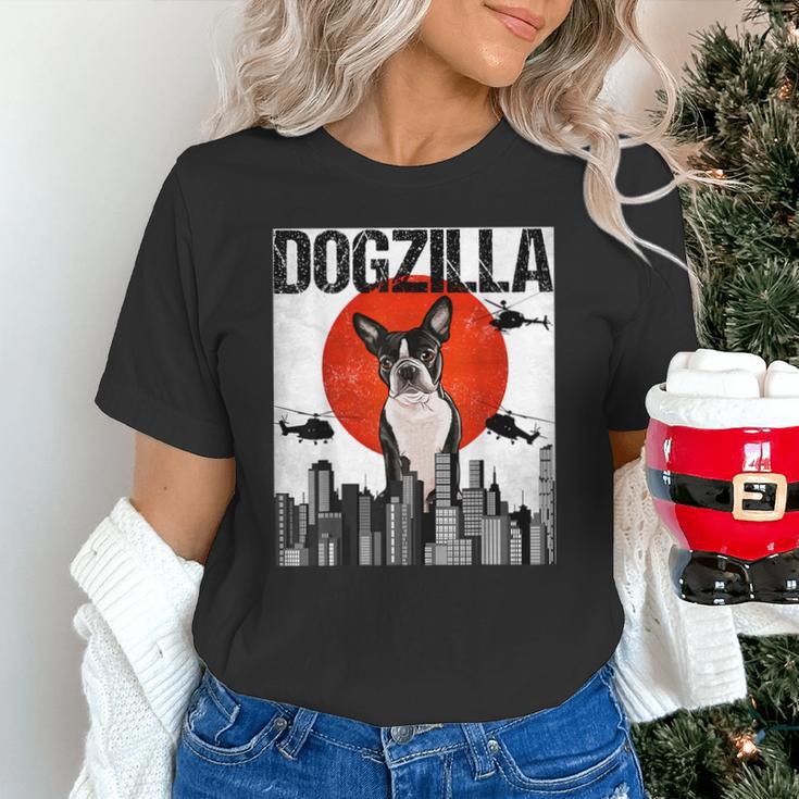 Vintage Japanese Dogzilla Boston Terrier Unisex T-Shirt, gift for family, gift for coworker