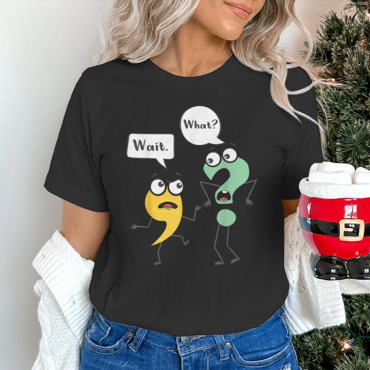 Wait What English Teacher Grammar Police Grammarian Unisex T-Shirt, English Teacher Shirts, gift for family, gift for coworker