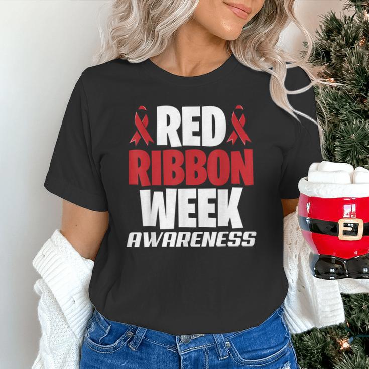 We Wear Red For Red Ribbon Week Awareness Mothers Teachers Unisex T-Shirt, gift for family, gift for coworker We Wear Red For Red Ribbon Week Awareness Mothers Teachers Unisex T-Shirt, gift for family, gift for coworker