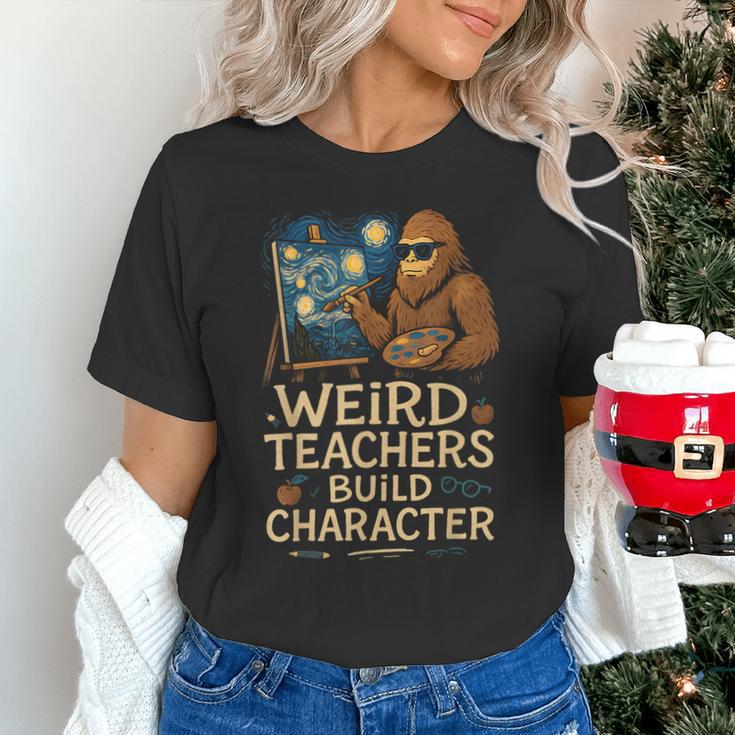Weird Teachers Build Character Van Bigfoot Art Unisex T-Shirt, gift for family, gift for coworker