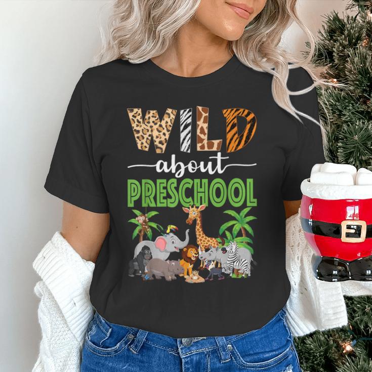 Wild About Preschool Teacher Student Preschool Zoo Safari Unisex T-Shirt, gift for family, gift for coworker