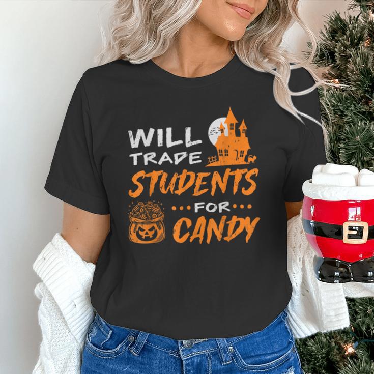 Will Trade Students For Candy Halloween Costume Teacher Unisex T-Shirt, gift for family, gift for coworker Will Trade Students For Candy Halloween Costume Teacher Unisex T-Shirt, gift for family, gift for coworker
