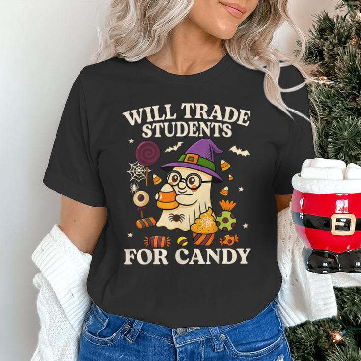 Will Trade Students For Candy Teacher Ghost Halloween Unisex T-Shirt, gift for family, gift for coworker Will Trade Students For Candy Teacher Ghost Halloween Unisex T-Shirt, gift for family, gift for coworker