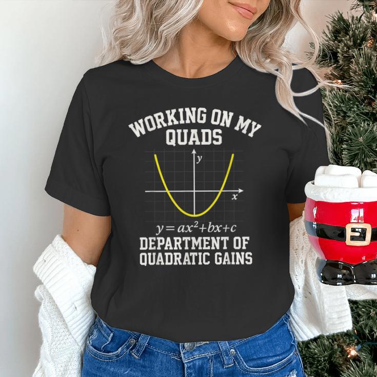 Working On My Quads Algebra Math Gym Teacher Unisex T-Shirt, gift for family, gift for coworker