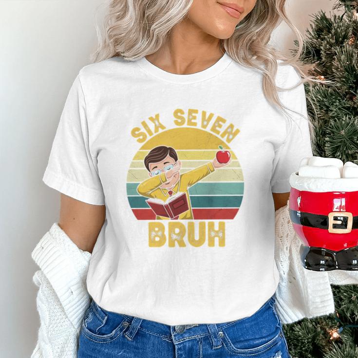 67 Meme Six Seven Bruh Retro Dabbing Teacher School Unisex T-Shirt, gift for family, gift for coworker