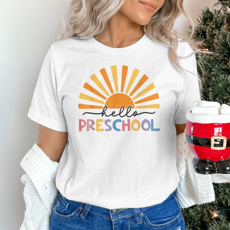 Back To School Hello Preschool For Kids Teacher Women Unisex T-Shirt, gift for family, gift for coworker Back To School Hello Preschool For Kids Teacher Women Unisex T-Shirt, gift for family, gift for coworker