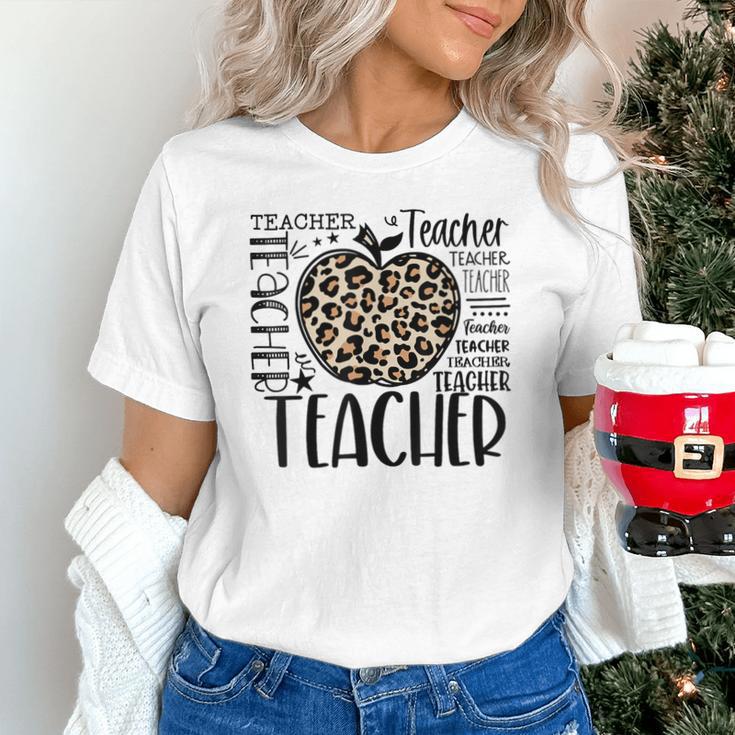 Back To School Teacher Life Apple Leopard Teacher Women Unisex T-Shirt, gift for family, gift for coworker Back To School Teacher Life Apple Leopard Teacher Women Unisex T-Shirt, gift for family, gift for coworker