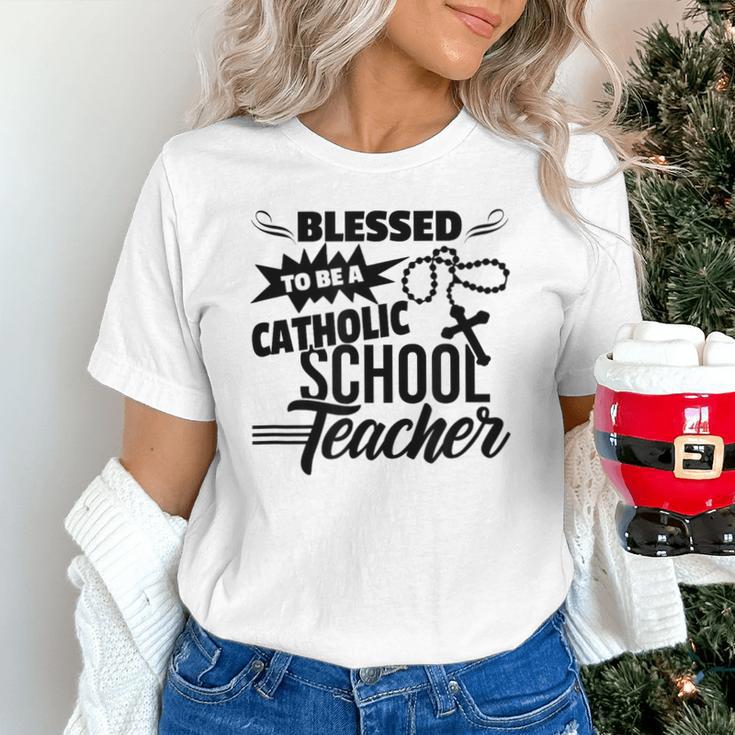 Blessed To Be A Catholic School Teacher Christian Teaching Unisex T-Shirt, gift for family, gift for coworker