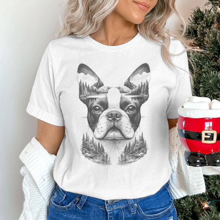 Boston Terrier Dog Bostie Nature Memorial Idea Men Women Unisex T-Shirt, gift for family, gift for coworker