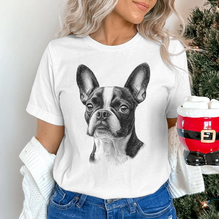 Boston Terrier Dog Motif Pet Illustration Boston Terrier For Men Women Kids Unisex T-Shirt, gift for family, gift for coworker
