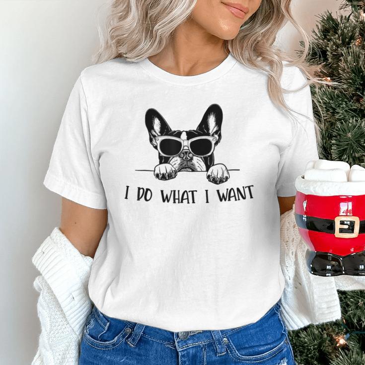 Boston Terrier Dog Owner I Do What I Want Pet Unisex T-Shirt, gift for family, gift for coworker