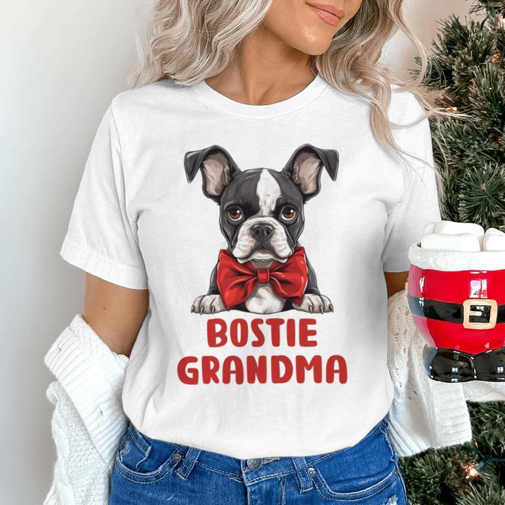 Boston Terrier Grandma Dog Lovers Puppy Bostie Owner Unisex T-Shirt, gift for family, gift for coworker