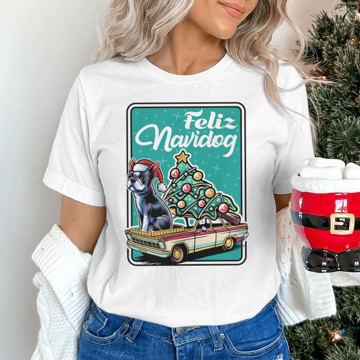 Boston Terrier Merry Christmas Tree Truck Dog X-Mas Unisex T-Shirt, Boston Terrier Christmas Shirts, gift for family, gift for coworker