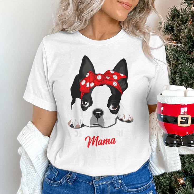 Boston Terrier Mum Dog Woman Idea Unisex T-Shirt, gift for family, gift for coworker