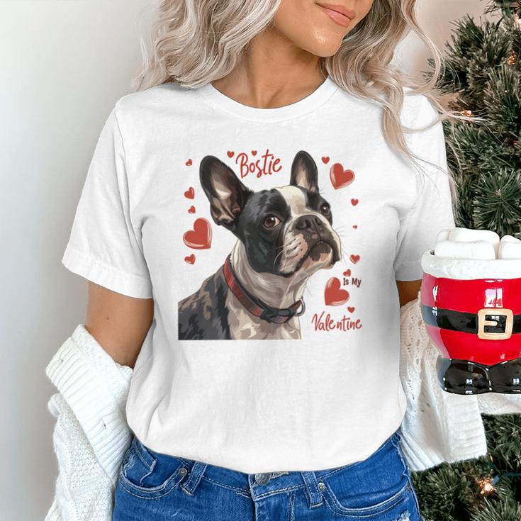 Boston Terrier Is My Valentine Cute Pet Dog Owner Valentine Unisex T-Shirt, gift for family, gift for coworker