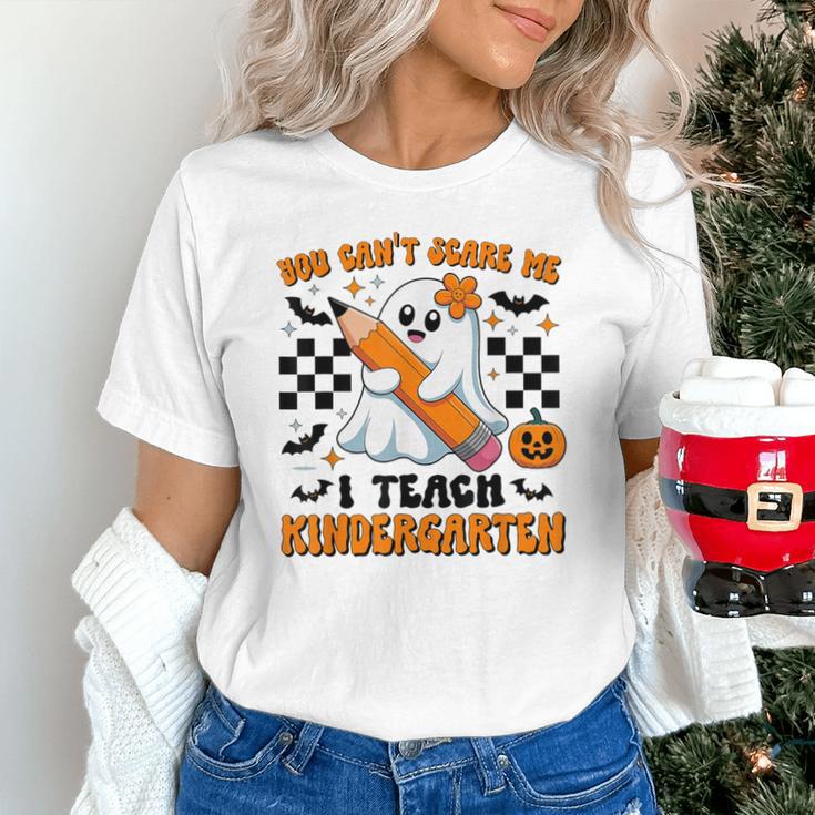 You Can't Scare Me I Teach Kindergarten Teacher Halloween Unisex T-Shirt, gift for family, gift for coworker