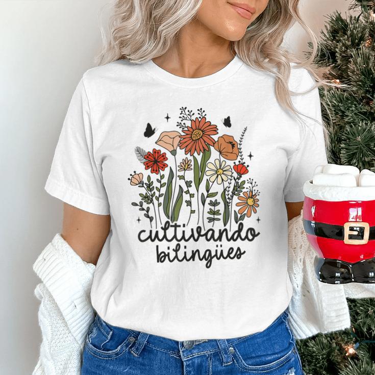 Cultivando Bilingues Dual Language Crew Bilingual Teacher Men Women Girls Kids Unisex T-Shirt, gift for family, gift for coworker