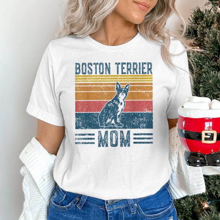 Dog Boston Terrier Mom Vintage Boston Terrier Mom Unisex T-Shirt, Boston Terrier Mom Shirts, gift for family, gift for coworker