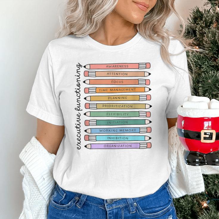 Executive Functioning Skills Back To School Sped Teacher SLP Unisex T-Shirt, gift for family, gift for coworker Executive Functioning Skills Back To School Sped Teacher SLP Unisex T-Shirt, gift for family, gift for coworker
