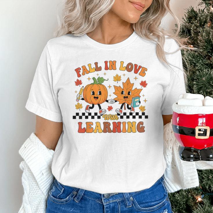 Fall In Love With Learning Teacher Student Autumn Pumpkin Unisex T-Shirt, gift for family, gift for coworker Fall In Love With Learning Teacher Student Autumn Pumpkin Unisex T-Shirt, gift for family, gift for coworker
