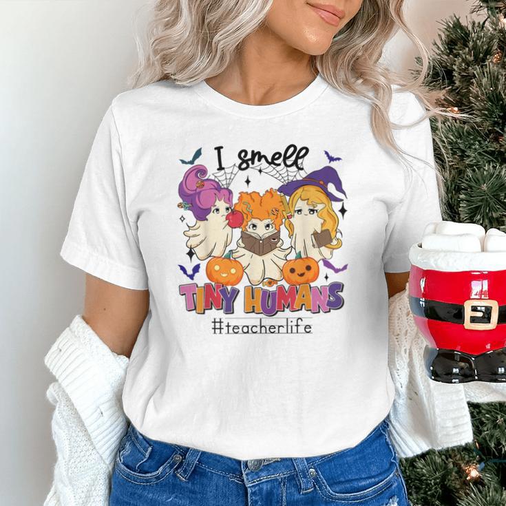 Halloween Teacher Smell a Tiny Human Ghost Spooky Season Unisex T-Shirt, gift for family, gift for coworker