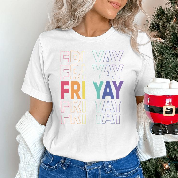 Happy Fri Yay Teacher Friday Saying Unisex T-Shirt, gift for family, gift for coworker