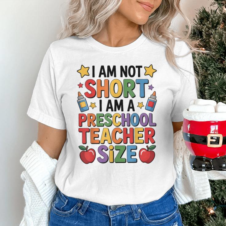 I'm Not Short I'm A Preschool Teacher Size Quote Women Unisex T-Shirt, gift for family, gift for coworker I'm Not Short I'm A Preschool Teacher Size Quote Women Unisex T-Shirt, gift for family, gift for coworker